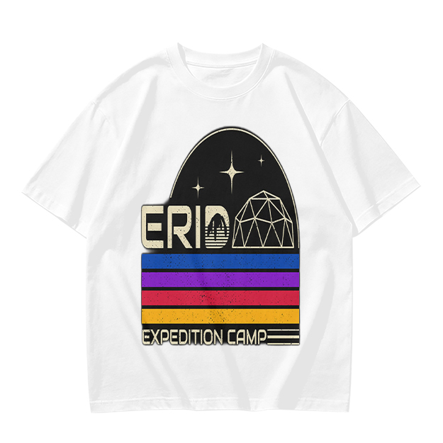 Erid Expedition Camp Retro Space Graphic T-Shirt Design