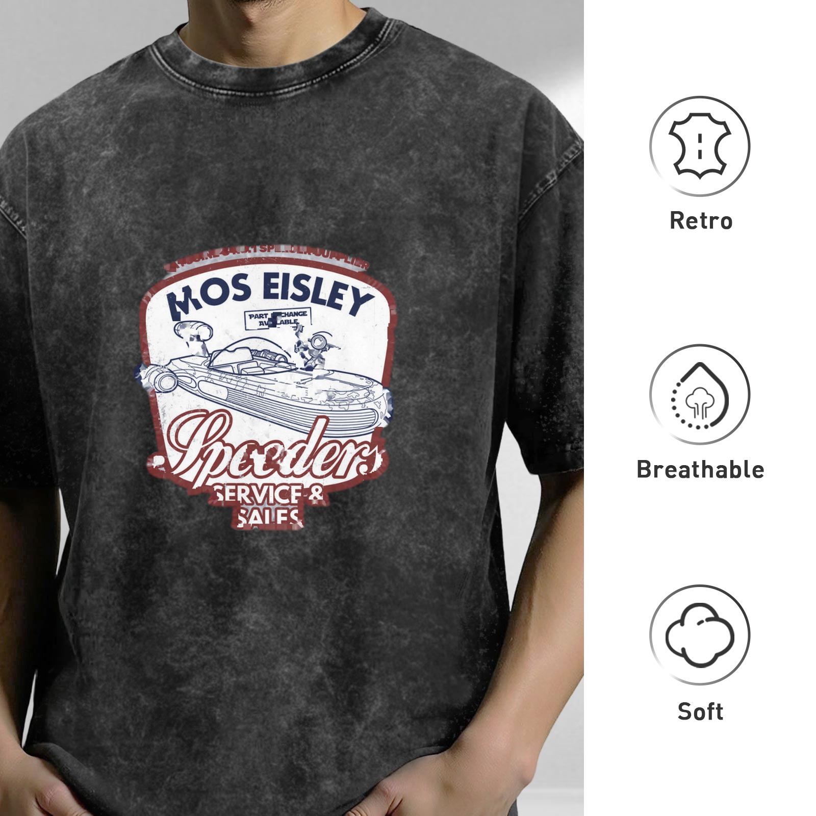 Mos Eisley Speeders Service & Sales Vintage Graphic T-Shirt