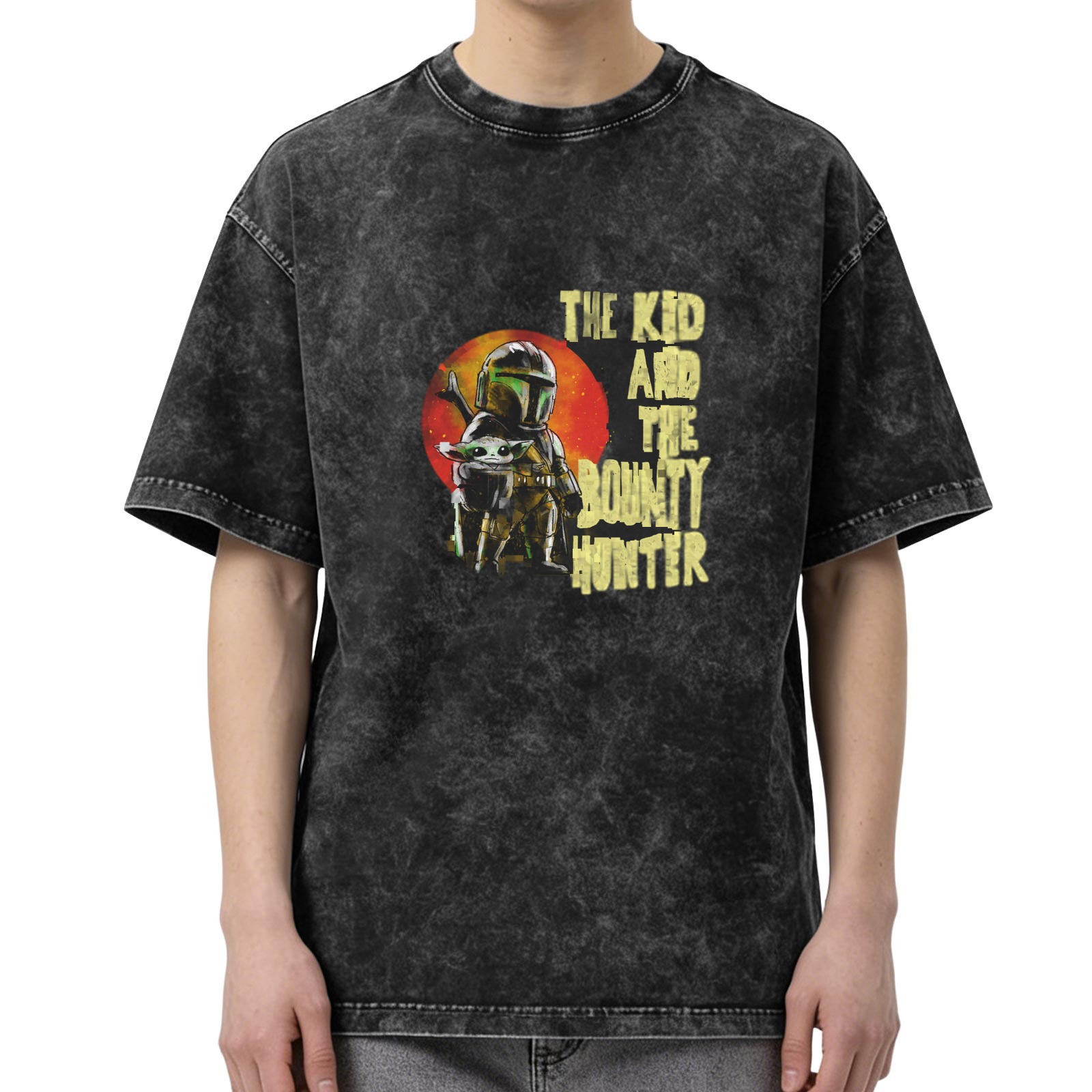 Washed Graphic T-Shirt Featuring The Kid and The Bounty Hunter