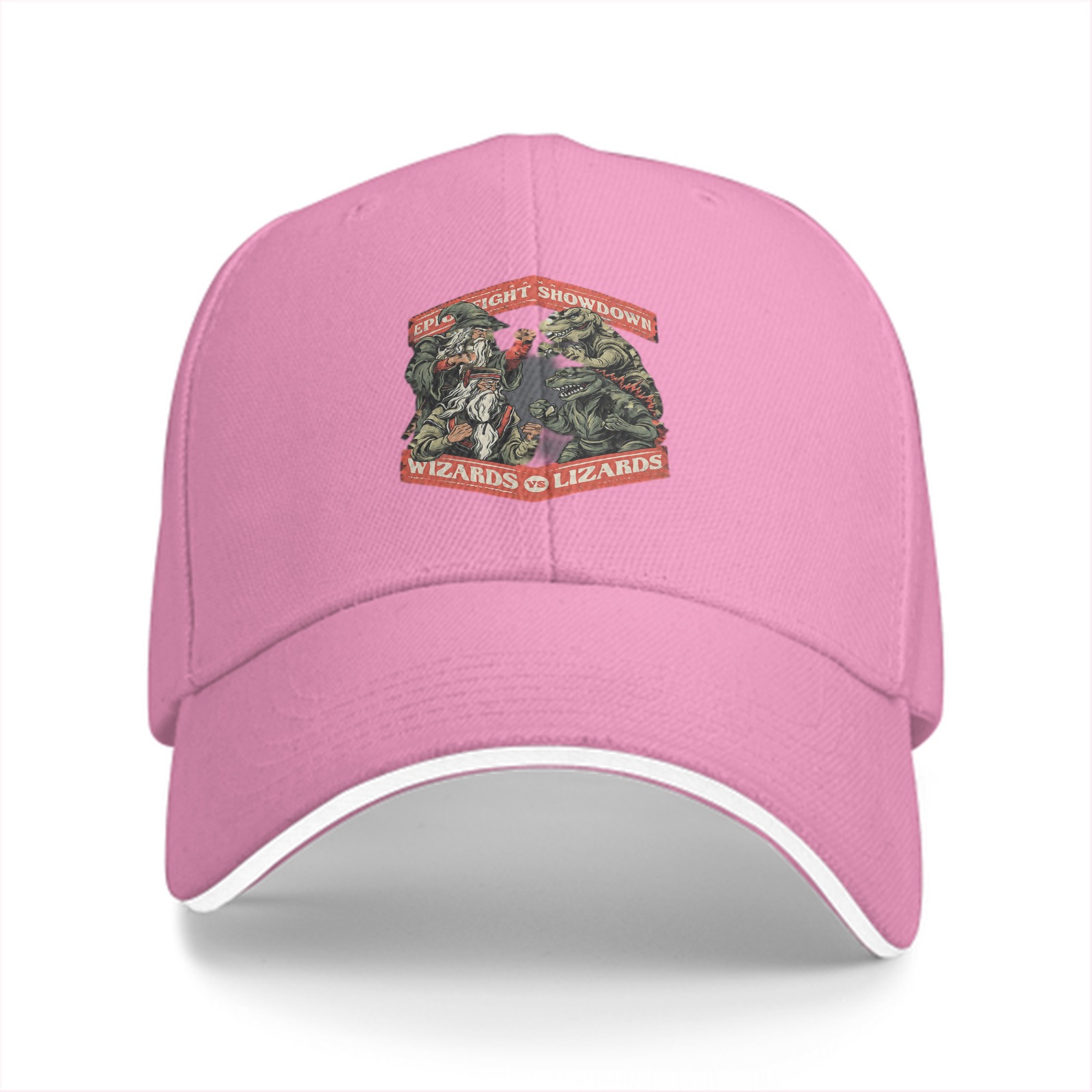 Epic Fight Showdown Wizards vs Lizards Graphic Baseball Cap