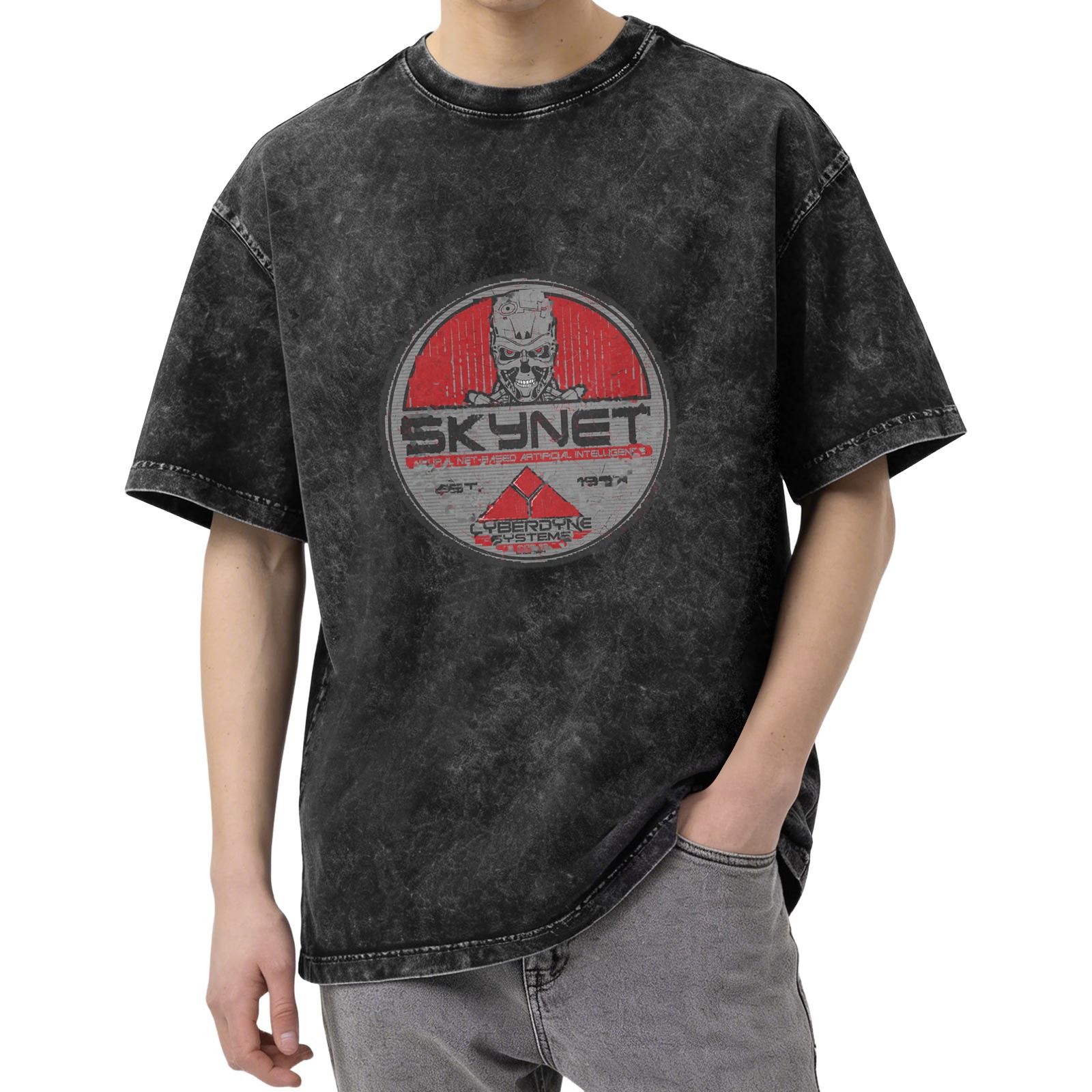 Skynet Cyberdyne Systems Graphic Stonewashed T-Shirt