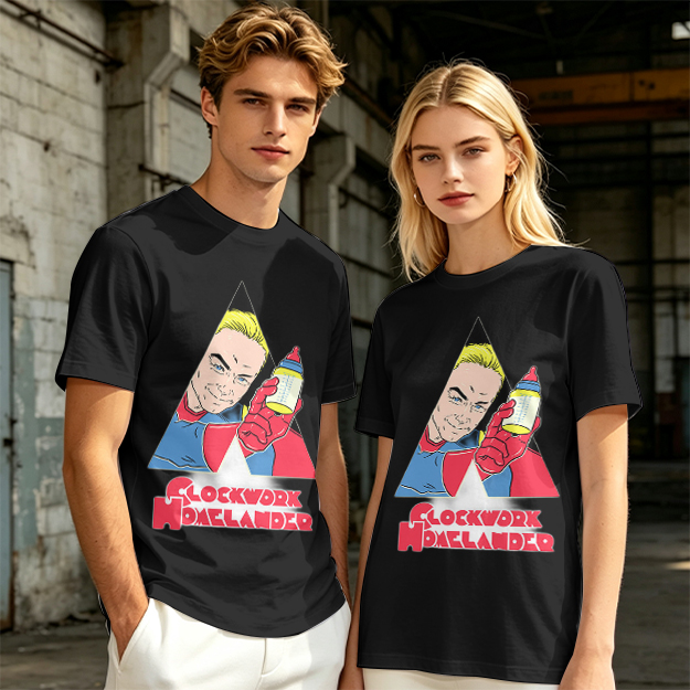 Olive Graphic T-Shirt with Clockwork Homelander Artwork