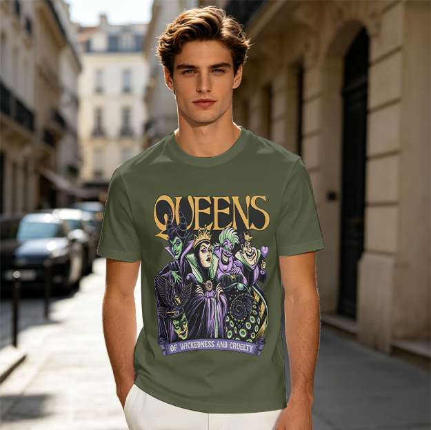 Queens of Wickedness and Cruelty Disney Villains Graphic T-Shirt