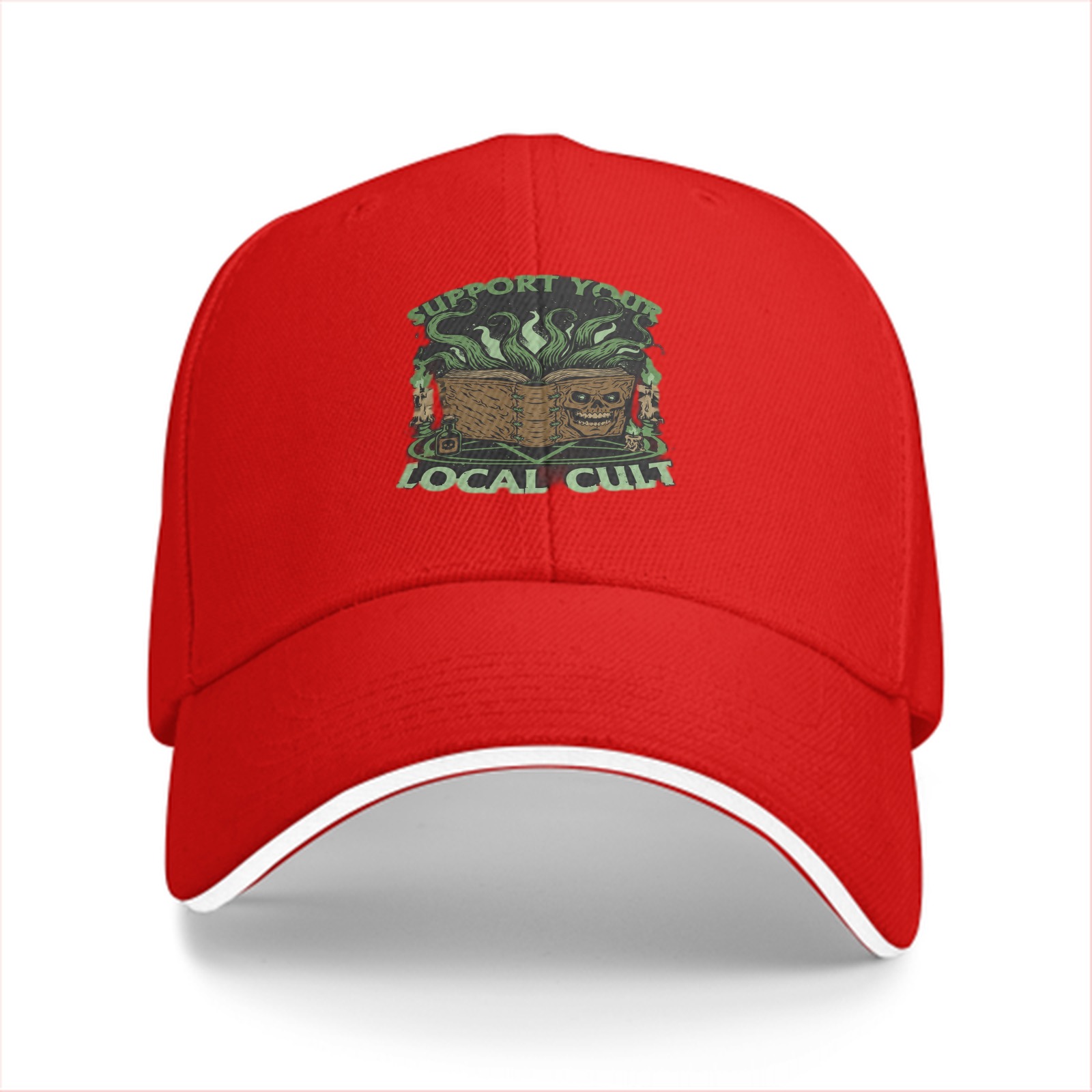 Support Your Local Cult Graphic Black Baseball Cap