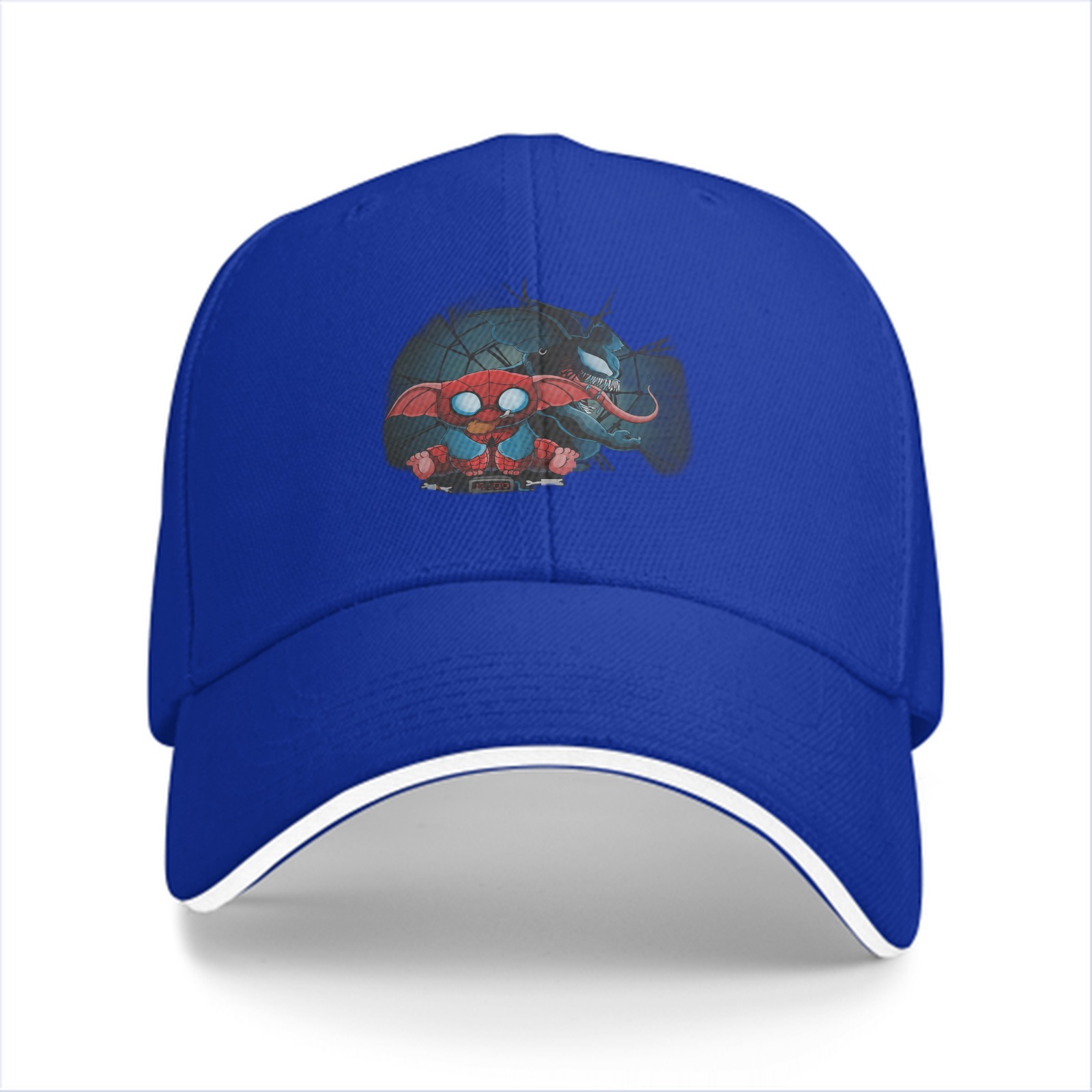 Black baseball cap with Stitch Spider-Man and Venom graphic