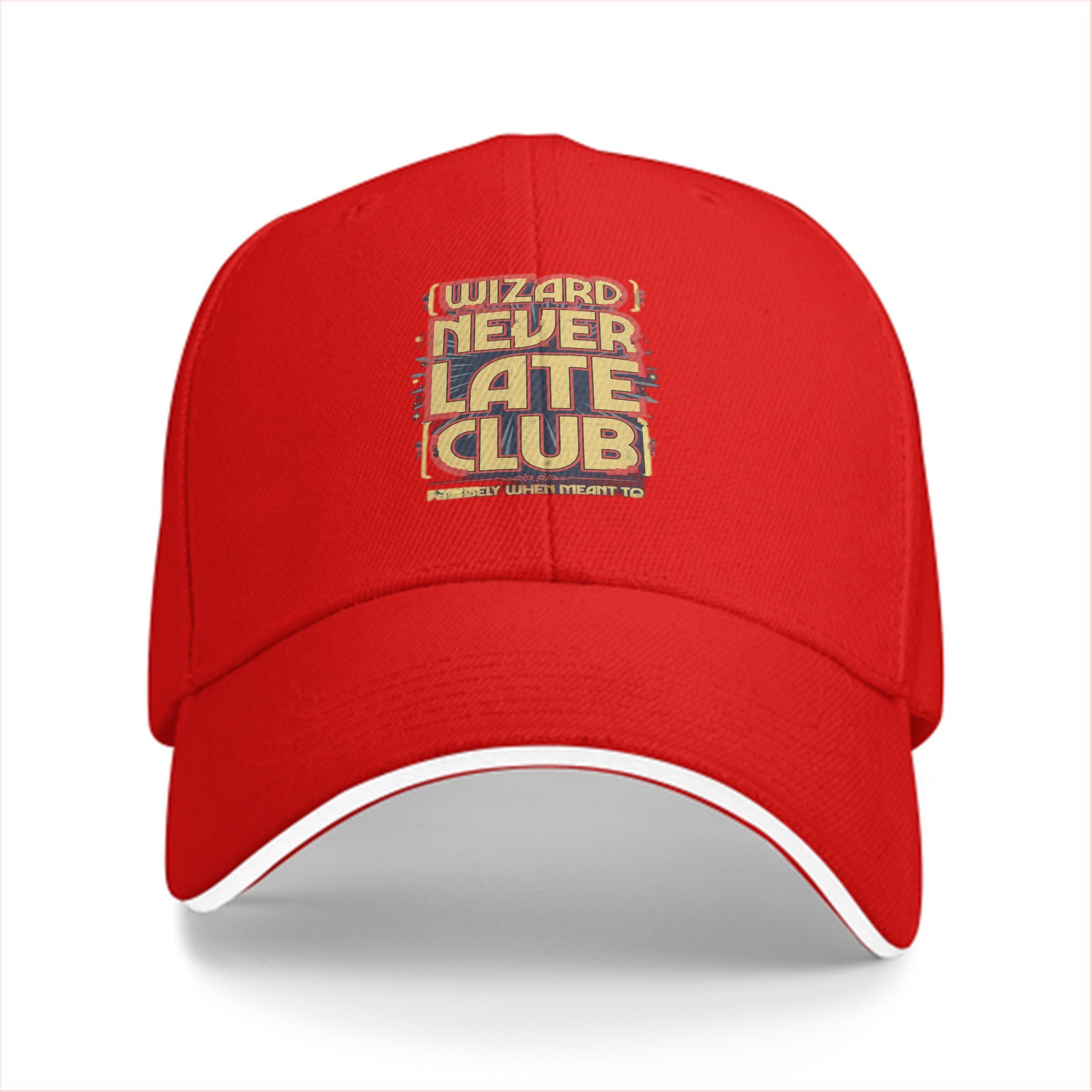 Wizard Never Late Club Graphic Black Baseball Cap