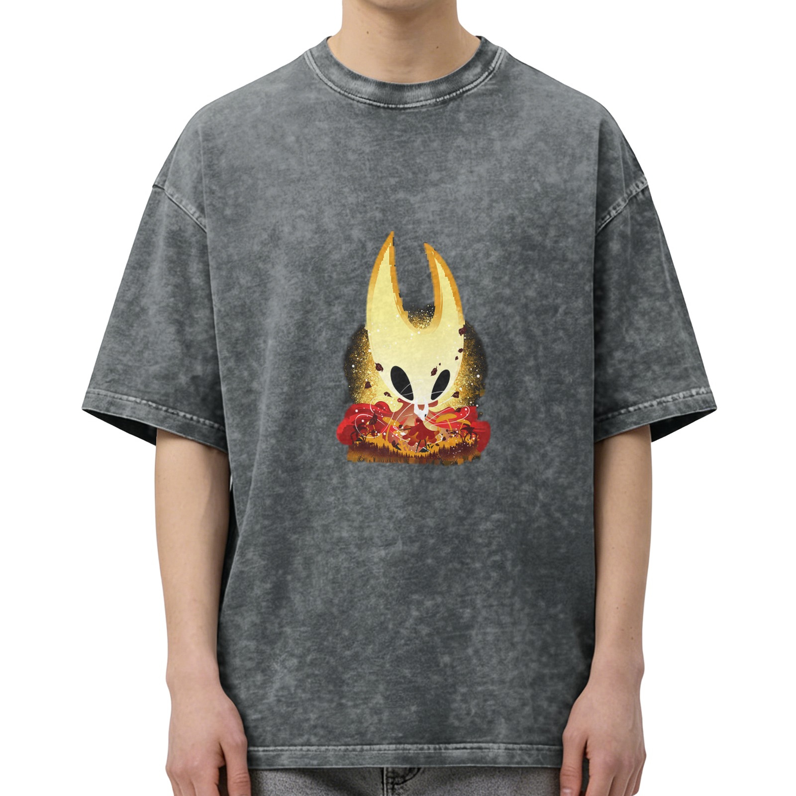 Hollow Knight Hornet Graphic Dark Wash T-Shirt