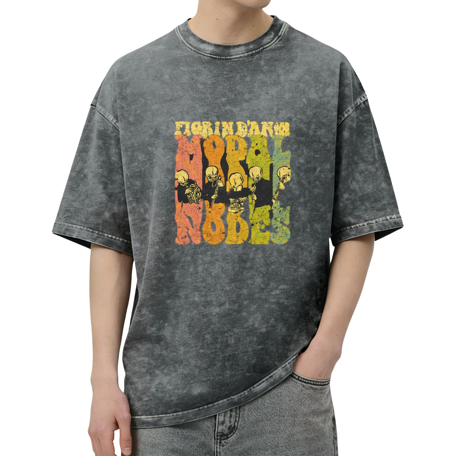Figrin D'an and the Modal Nodes Acid Wash Graphic T-Shirt