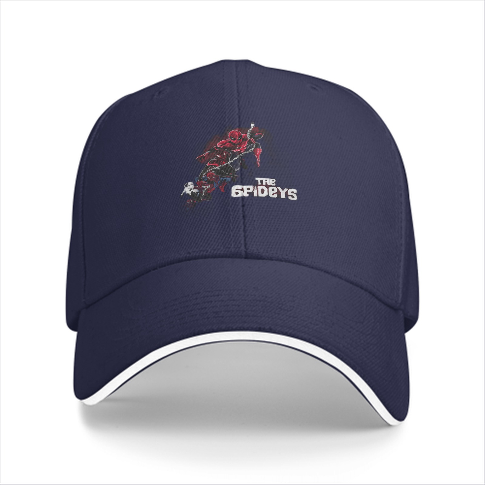 Black baseball cap with The Spideys graphic print