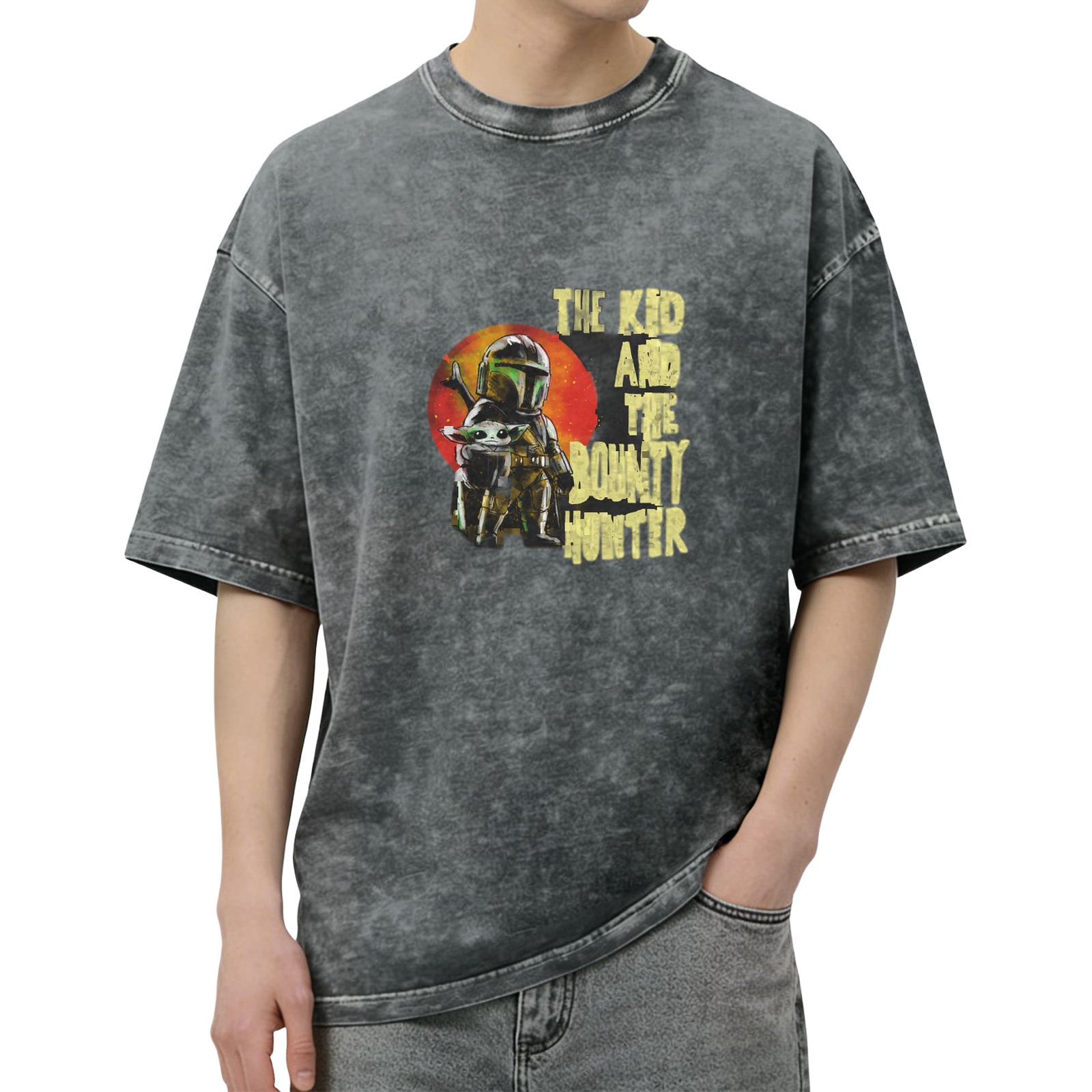 Washed Graphic T-Shirt Featuring The Kid and The Bounty Hunter