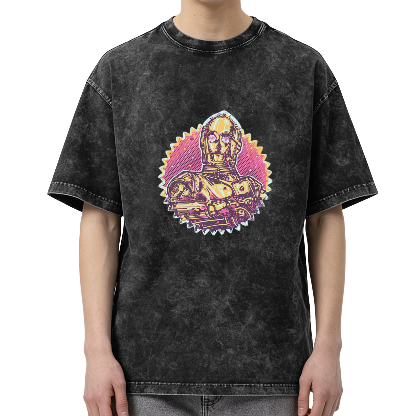Star Wars C-3PO Graphic Stonewashed Cotton T-Shirt