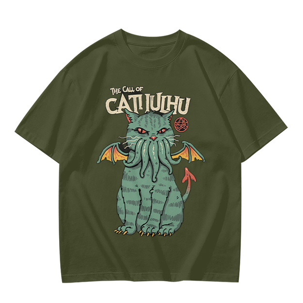 The Call of Cthulhu Cat Graphic T-Shirt