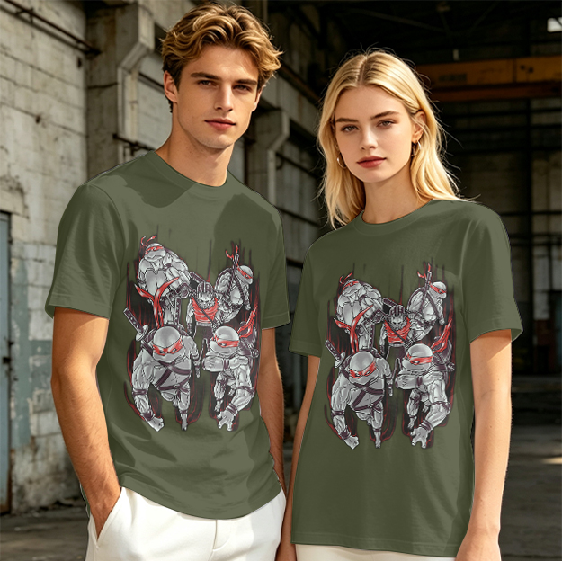 Olive Green Teenage Mutant Ninja Turtles Graphic T-Shirt