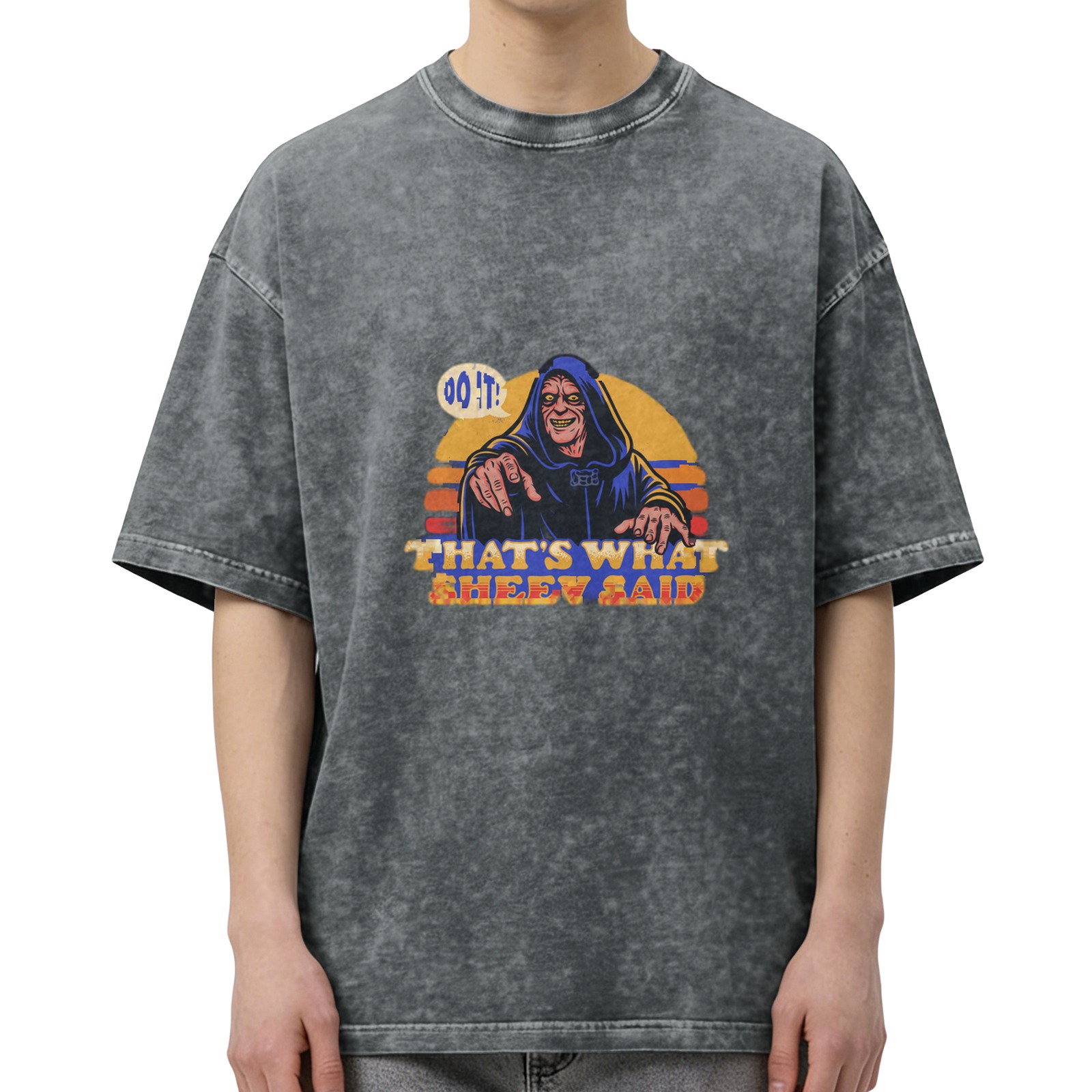 Washed Black T-Shirt with That's What Sheev Said Graphic