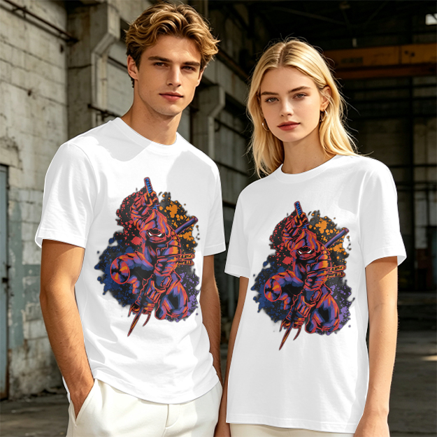 Olive T-Shirt With Stylized Ninja Turtle Warrior Graphic