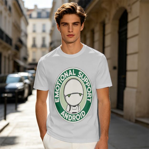 Emotional Support Android Graphic T-Shirt