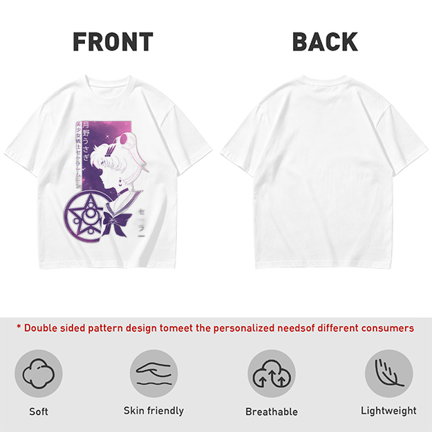 Olive T-shirt with Sailor Moon Anime Silhouette Graphic