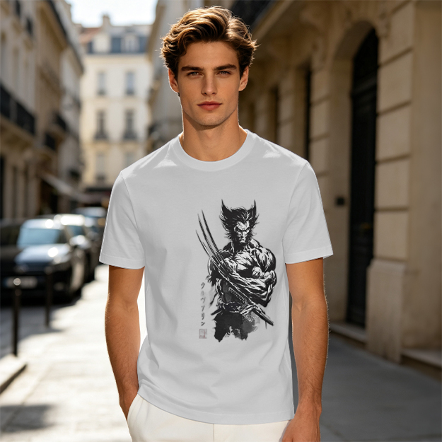 Olive T-Shirt With Wolverine Claw Print