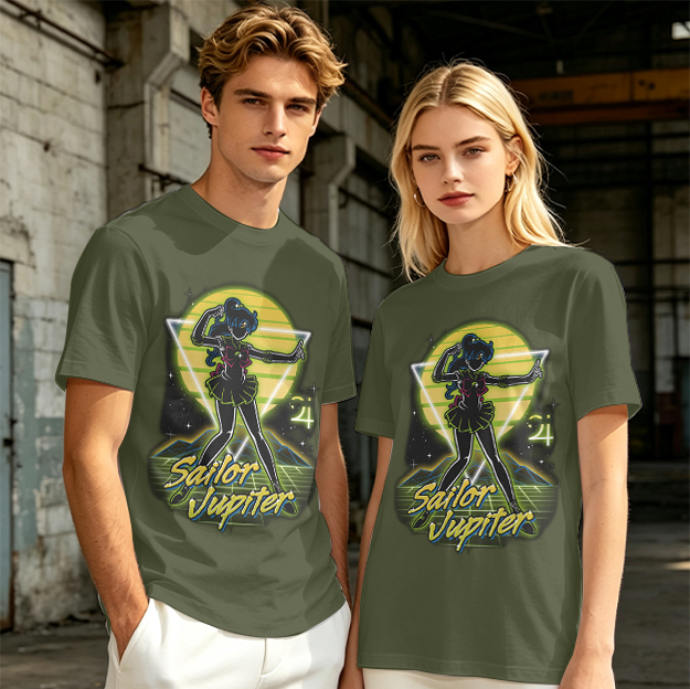 Sailor Jupiter Retro Neon Graphic T-Shirt