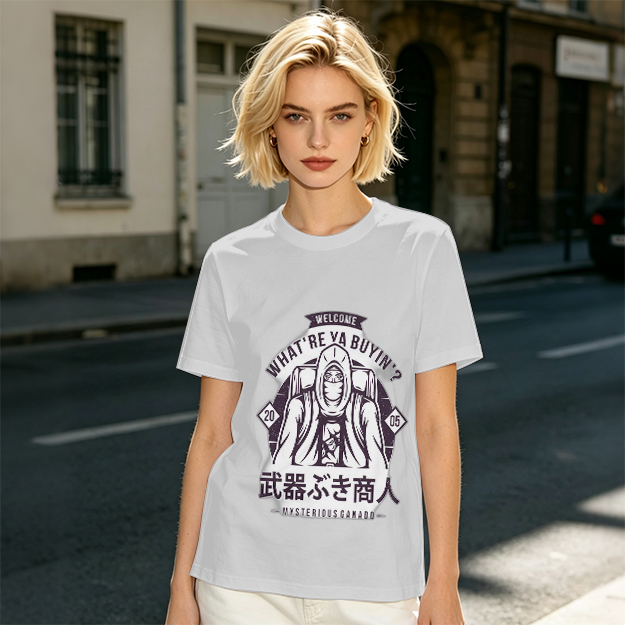 Mysterious Merchant Graphic Olive T-Shirt