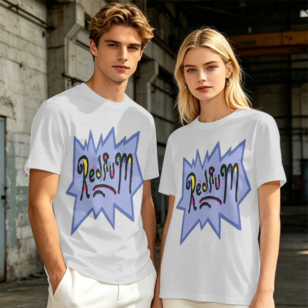 Olive Green T-Shirt With Playful Redrum Graphic Print