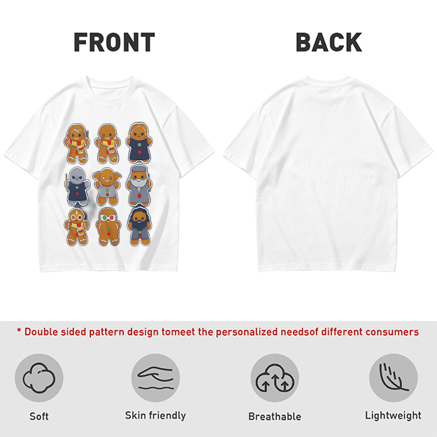 Olive T-Shirt With Harry Potter Themed Gingerbread Characters Print