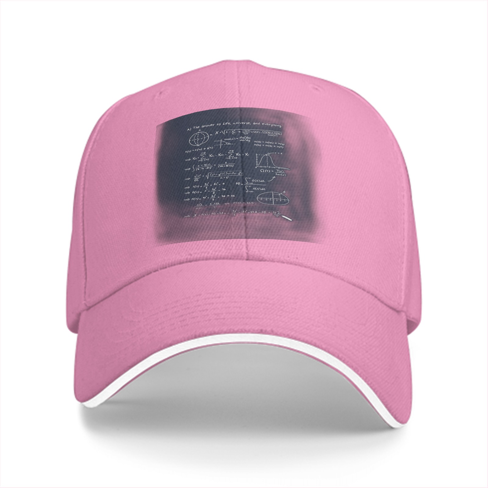 Black Baseball Cap with Math Science Formula Print