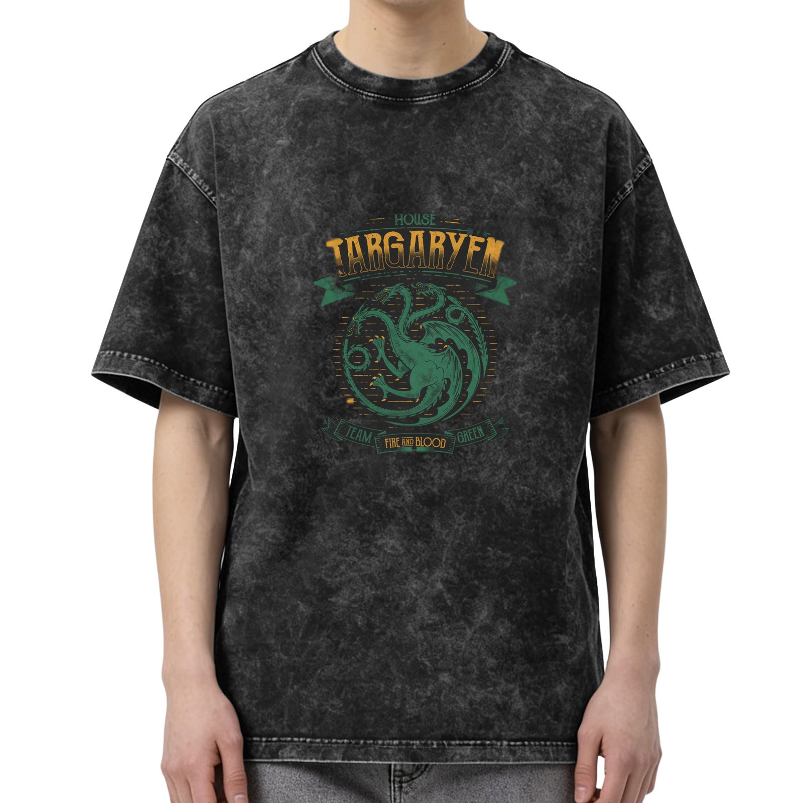 House Targaryen Team Green Fire and Blood Vintage T-Shirt
