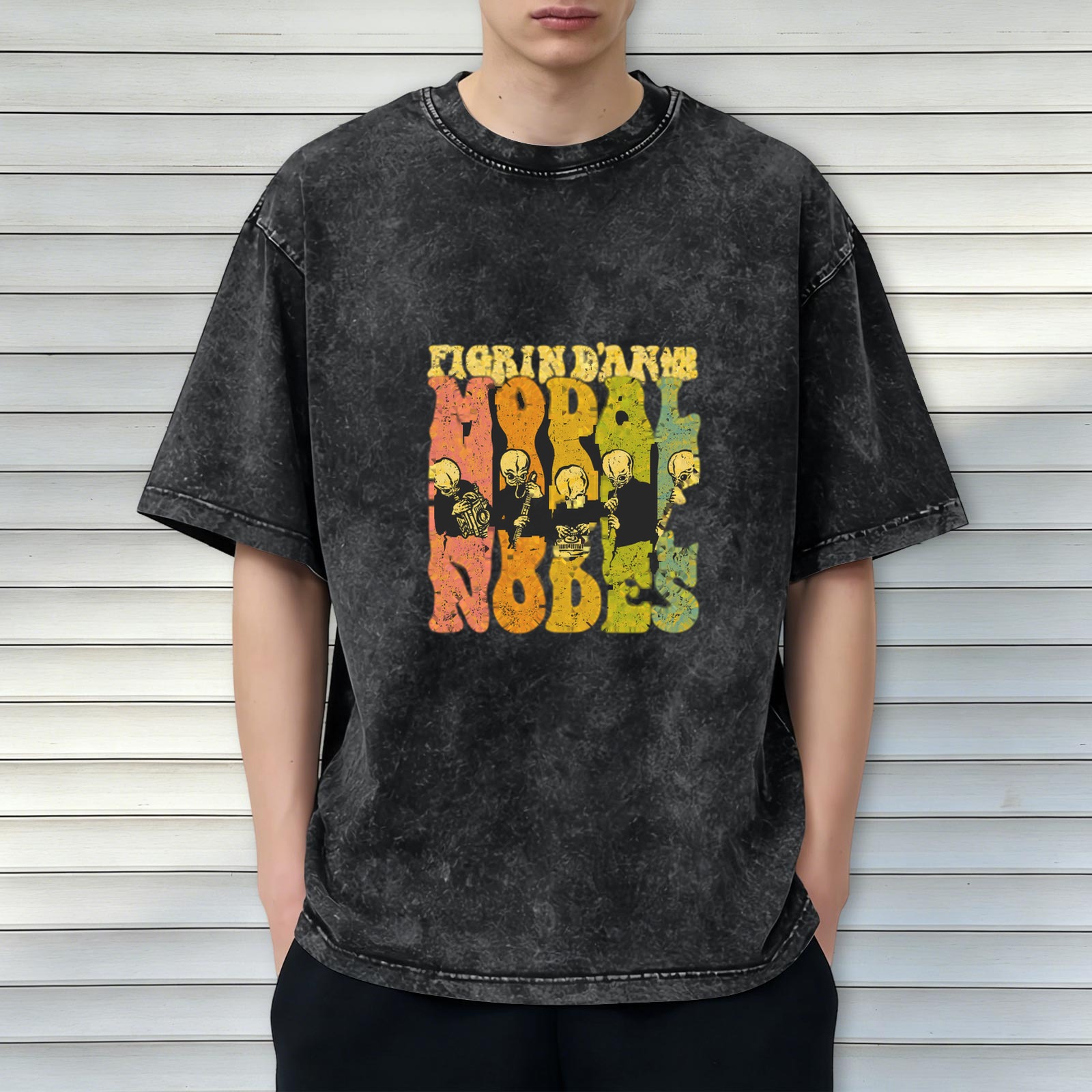 Figrin D'an and the Modal Nodes Acid Wash Graphic T-Shirt