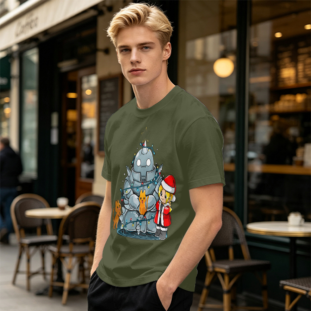 Fullmetal Alchemist Christmas Anime Graphic T-Shirt