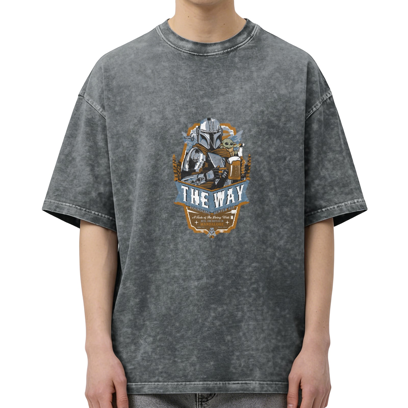 Star Wars The Mandalorian 'The Way' Graphic Stone Wash T-Shirt