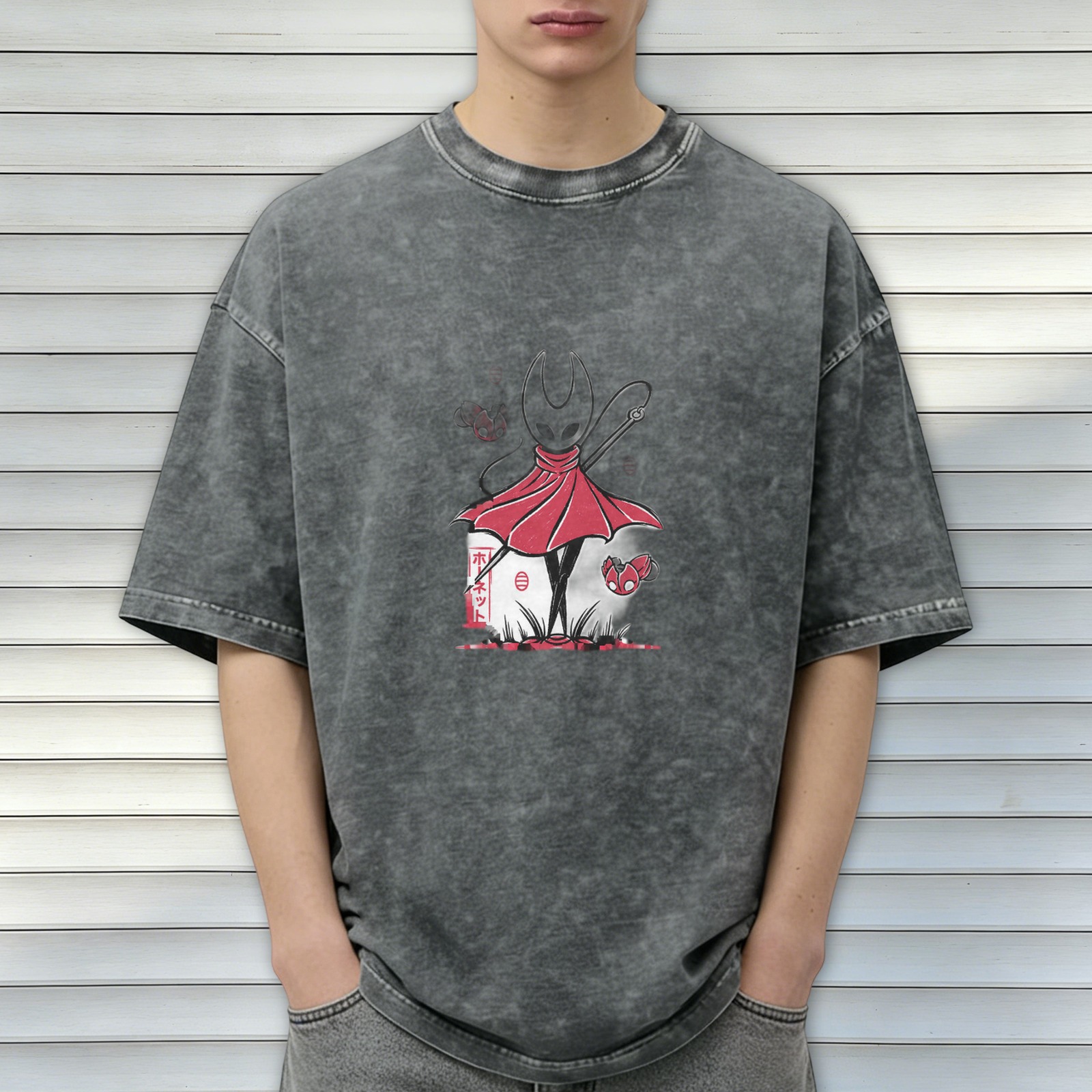 Hollow Knight Hornet Anime Graphic Vintage Wash T-Shirt