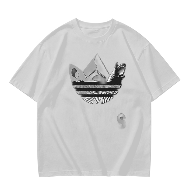 Olive T-Shirt With Abstract Graphic Print Design