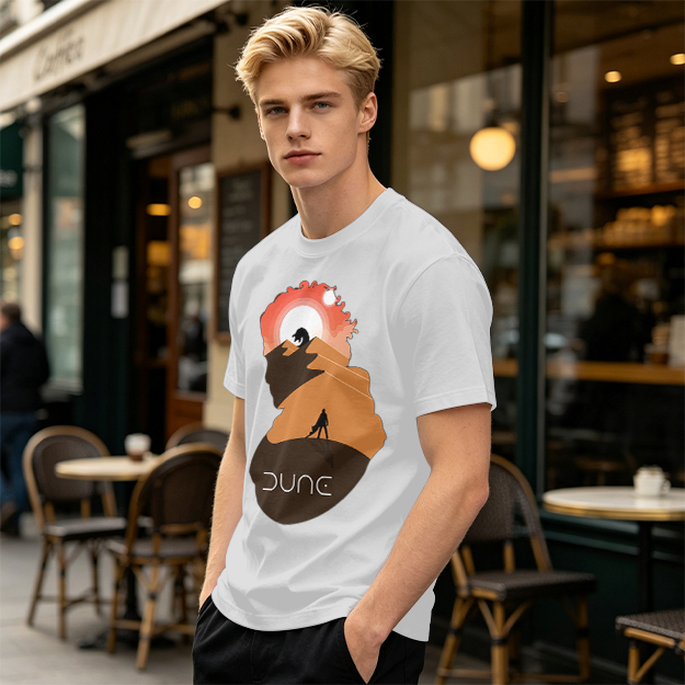 Dune Desert Planet Graphic T-Shirt for Sci-Fi Fans