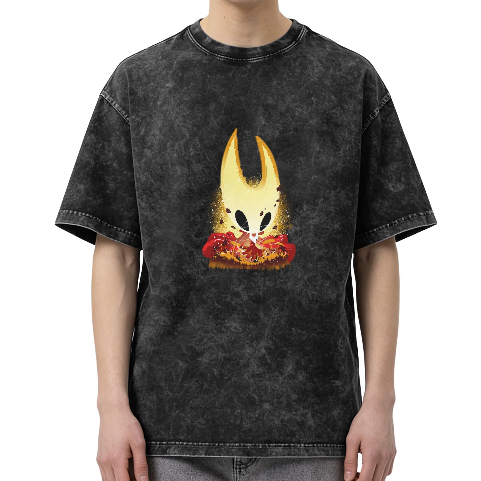 Hollow Knight Hornet Graphic Dark Wash T-Shirt