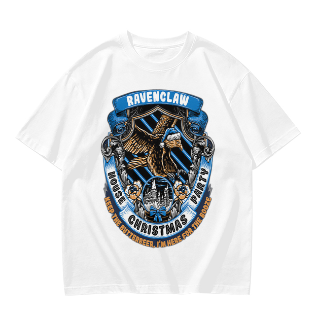 Ravenclaw House Christmas Party T-Shirt with Butterbeer Theme