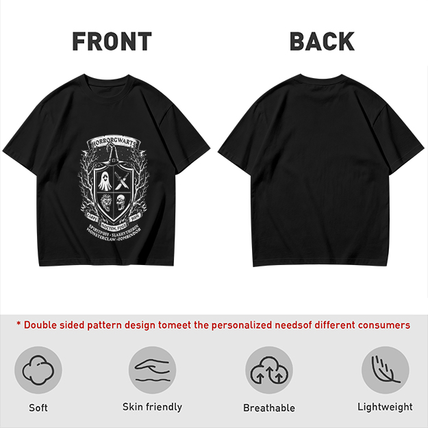 Horrorgwarts Crest Graphic Olive T-Shirt