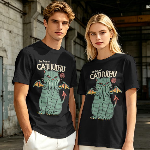The Call of Cthulhu Cat Graphic T-Shirt