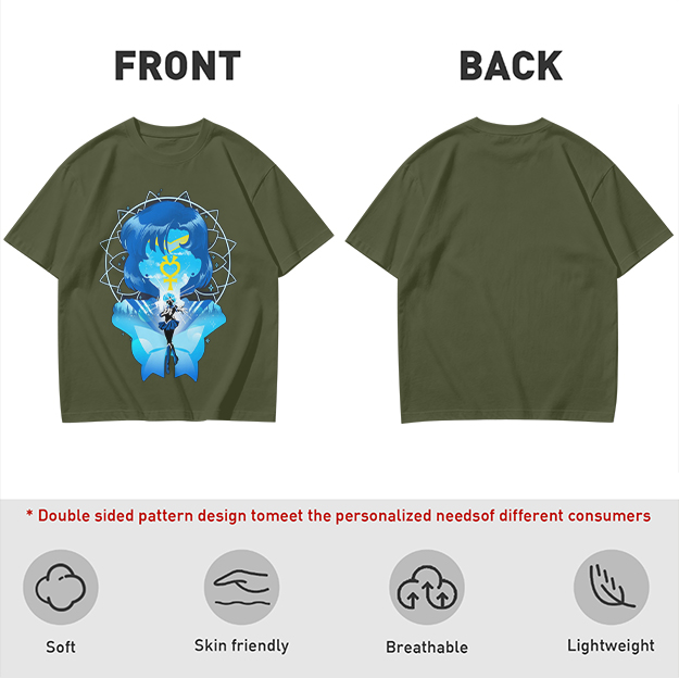 Sailor Mercury Graphic Print Olive T-Shirt