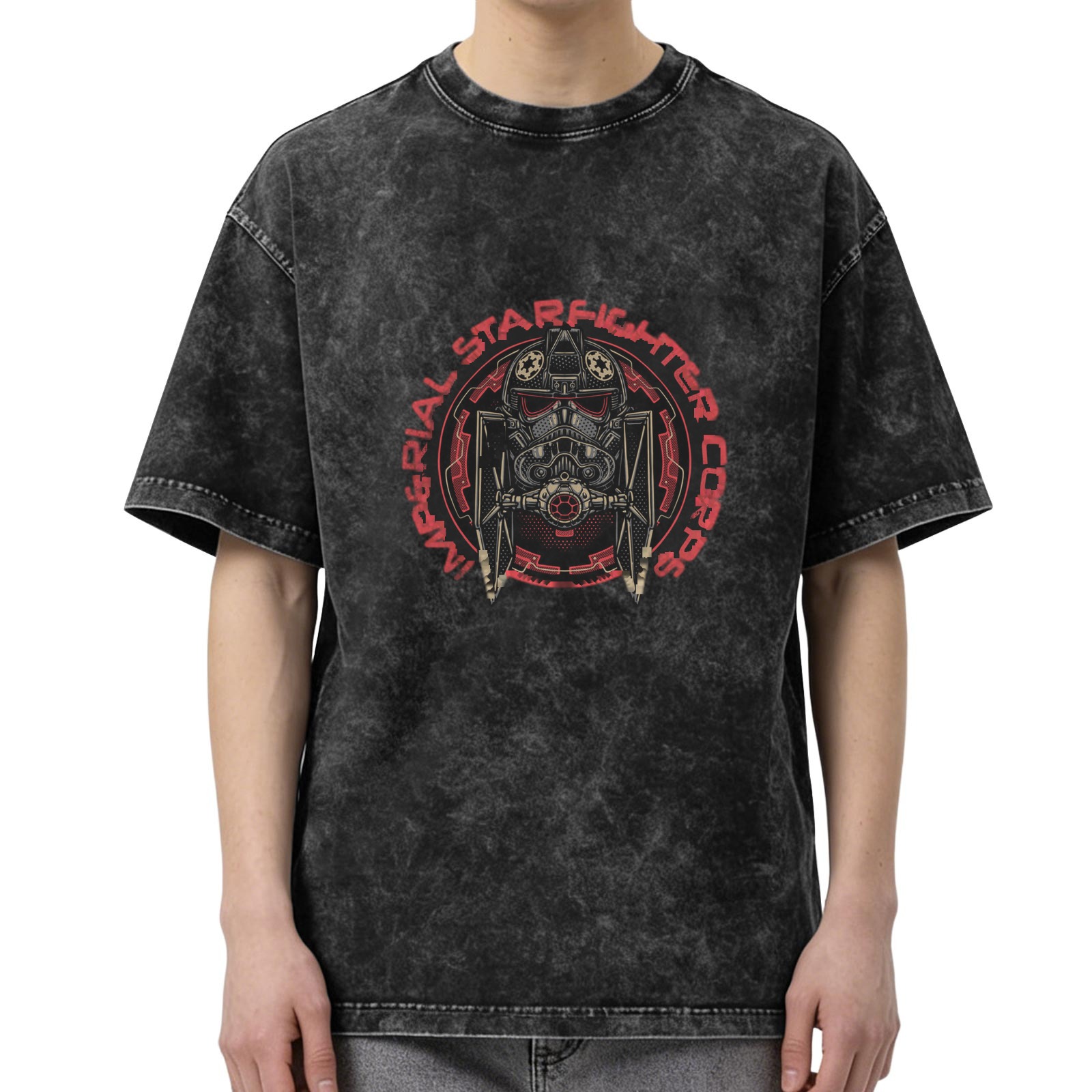 Star Wars Imperial Starfighter Corps Graphic Acid Wash T-Shirt