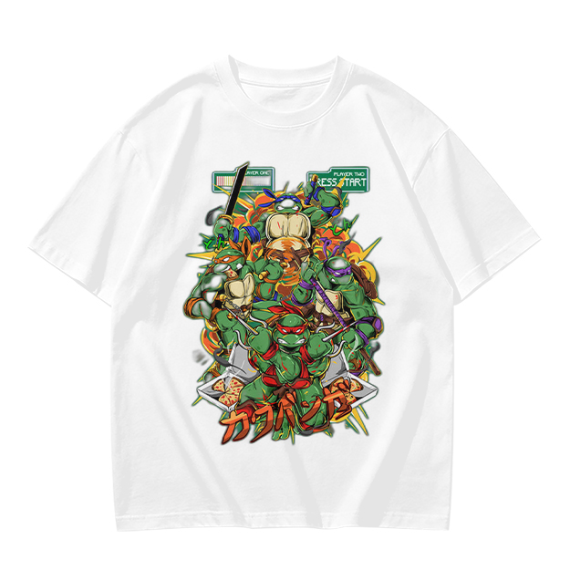 Olive T-Shirt With Teenage Mutant Ninja Turtles Graphic Print