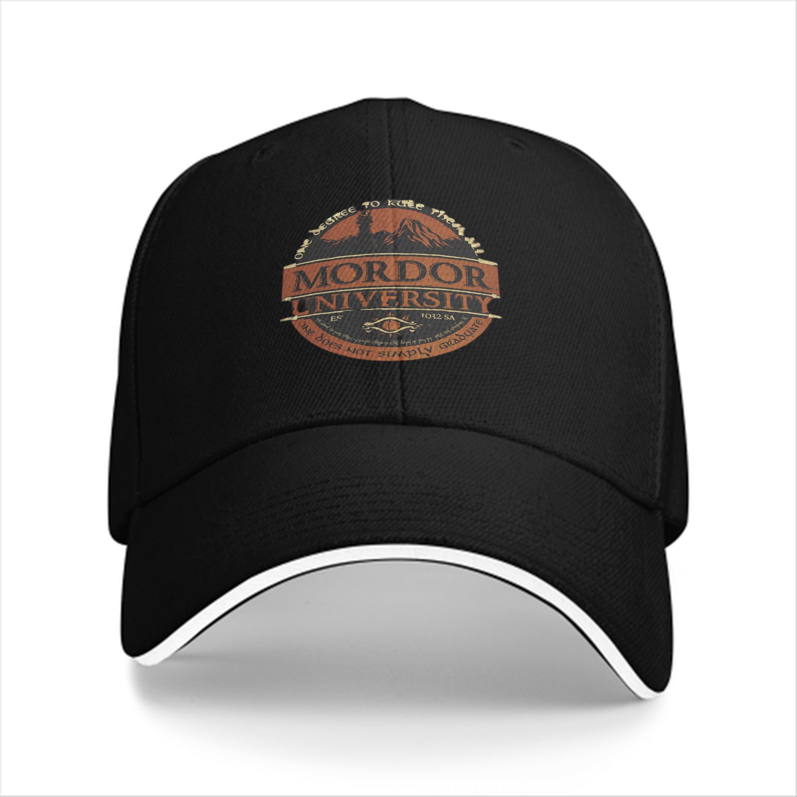 Mordor University Themed Black Baseball Cap