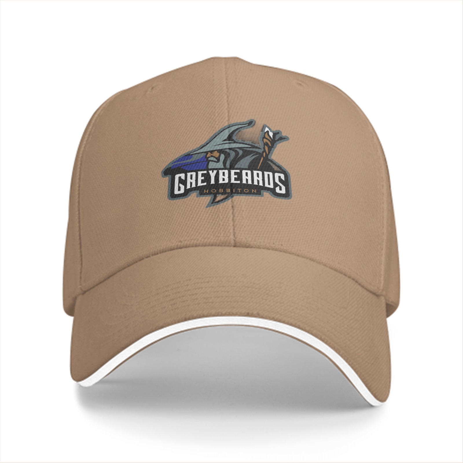 Black baseball cap with Greybeards Hobbiton wizard logo