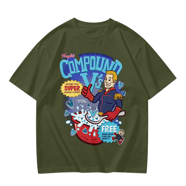Compound V's Cereal Themed Superhero Graphic T-Shirt