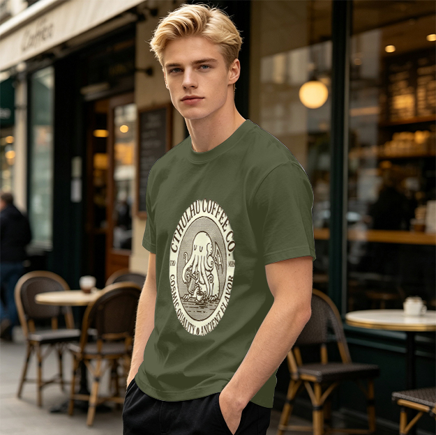 Cthulhu Coffee Co. Cosmic Flavor Graphic T-Shirt