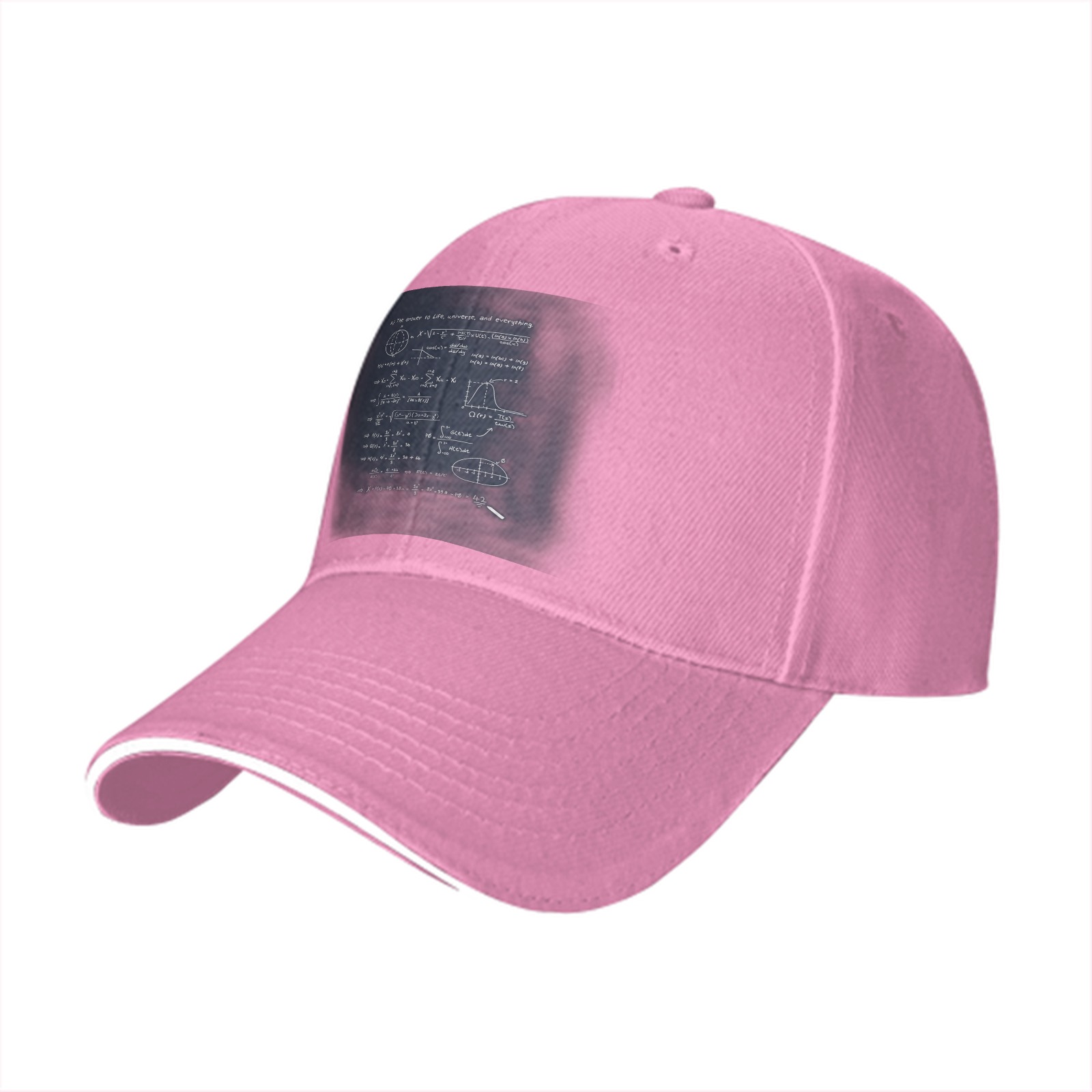 Black Baseball Cap with Math Science Formula Print