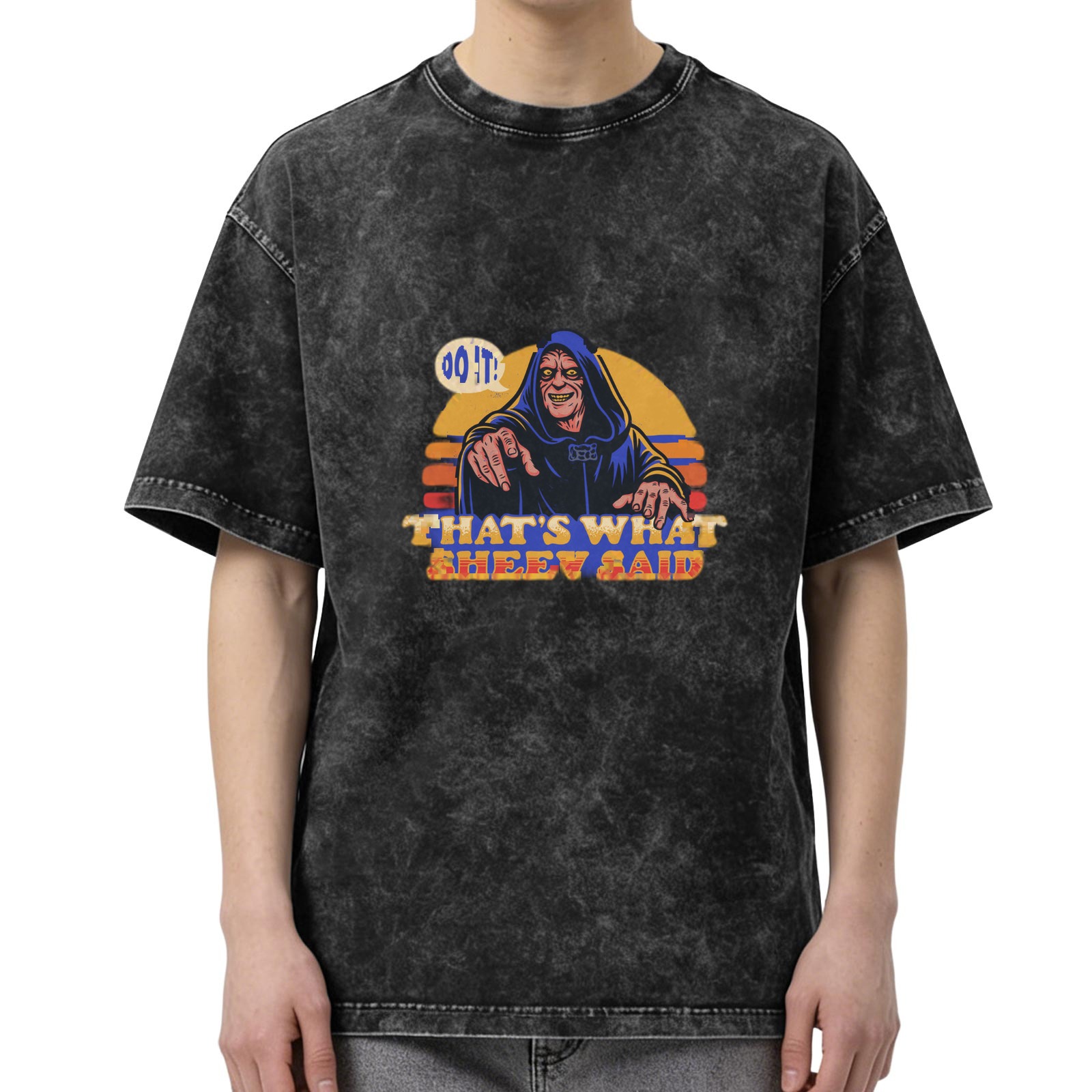 Washed Black T-Shirt with That's What Sheev Said Graphic