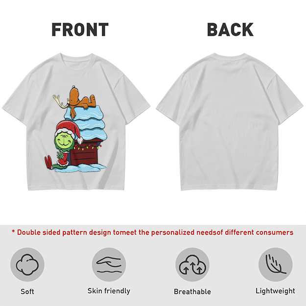 Grinch and Max Christmas Doghouse Graphic T-Shirt