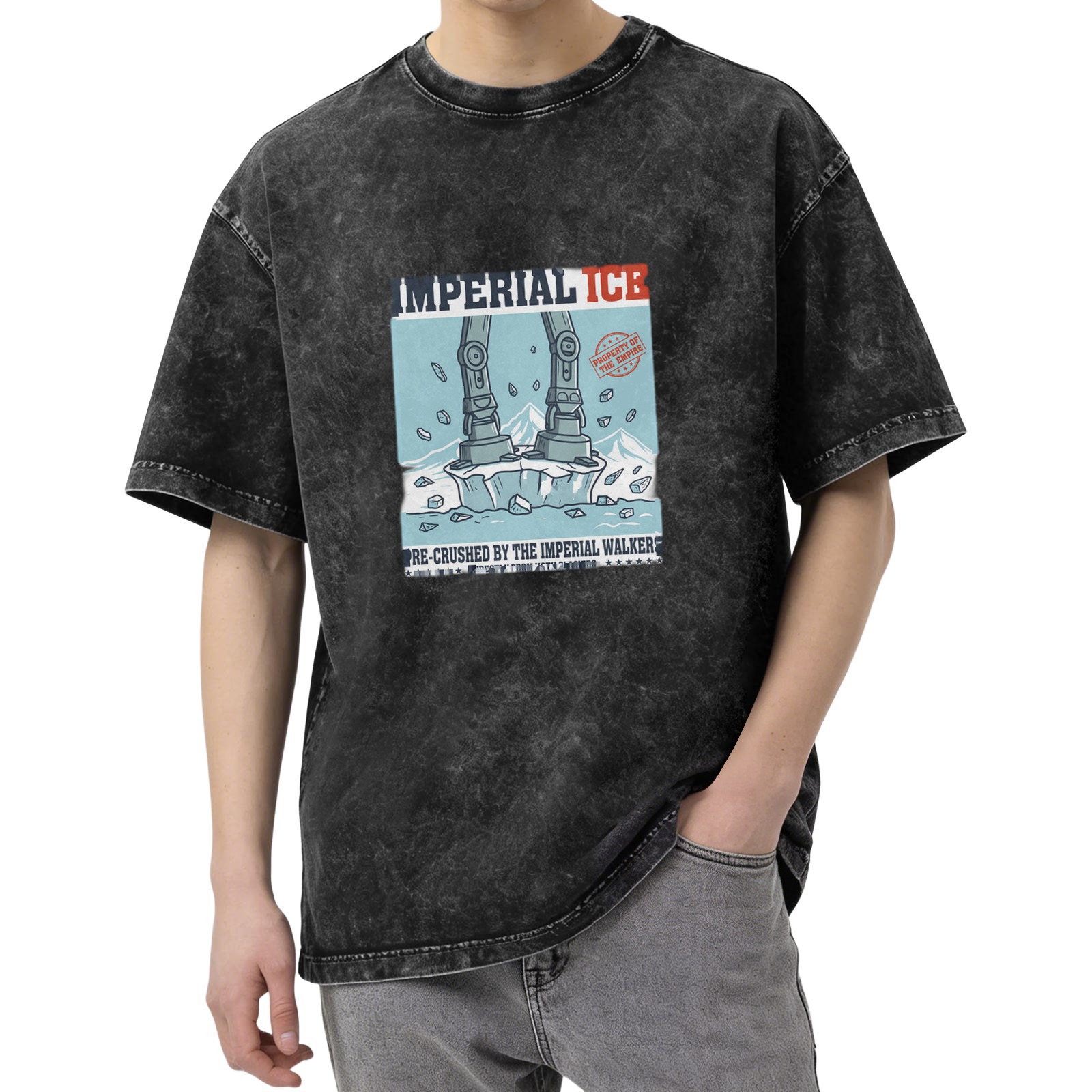 Imperial Ice AT-AT Walker Crushed Ice Graphic Oversized T-Shirt