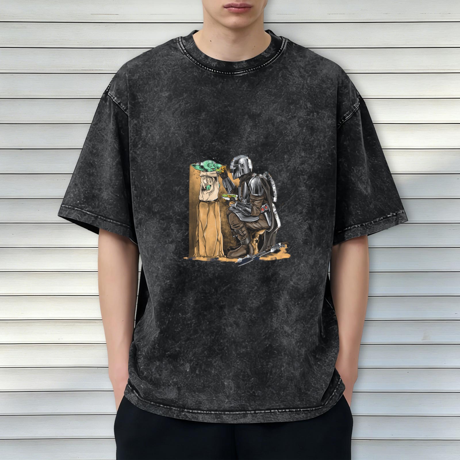 Star Wars The Mandalorian & Grogu Graphic Vintage Wash T-shirt